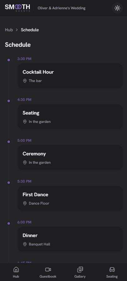 Real-Time Itinerary shown on a mobile phone